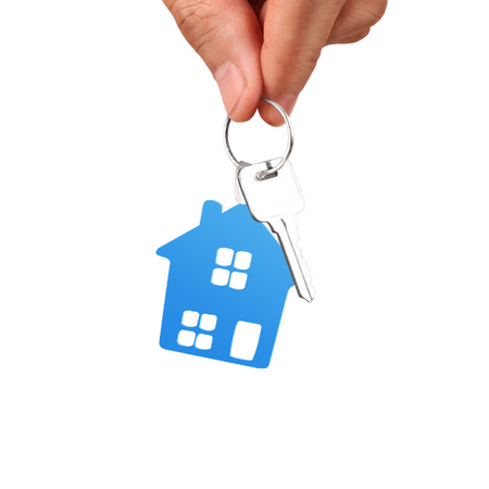 keychain with house and key