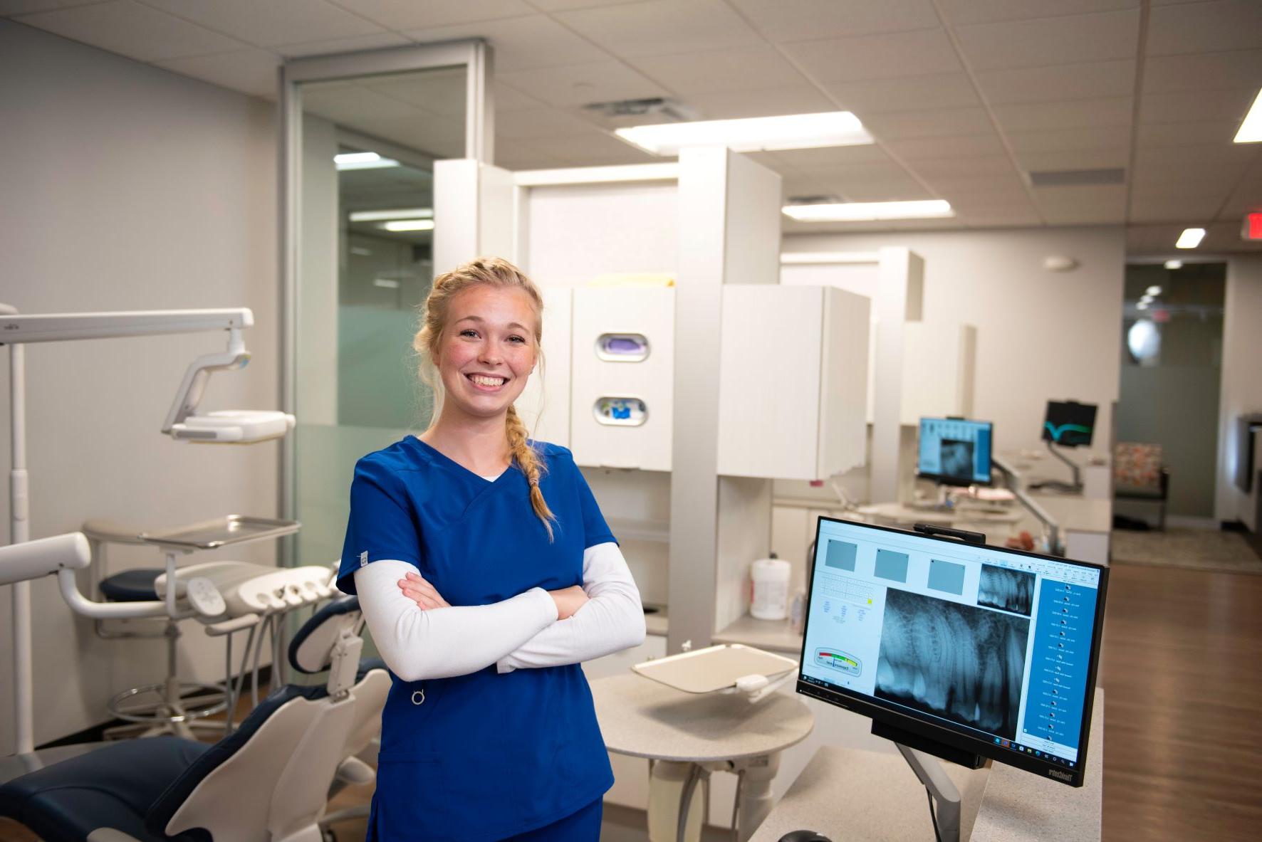 Dental Assistant student in lab