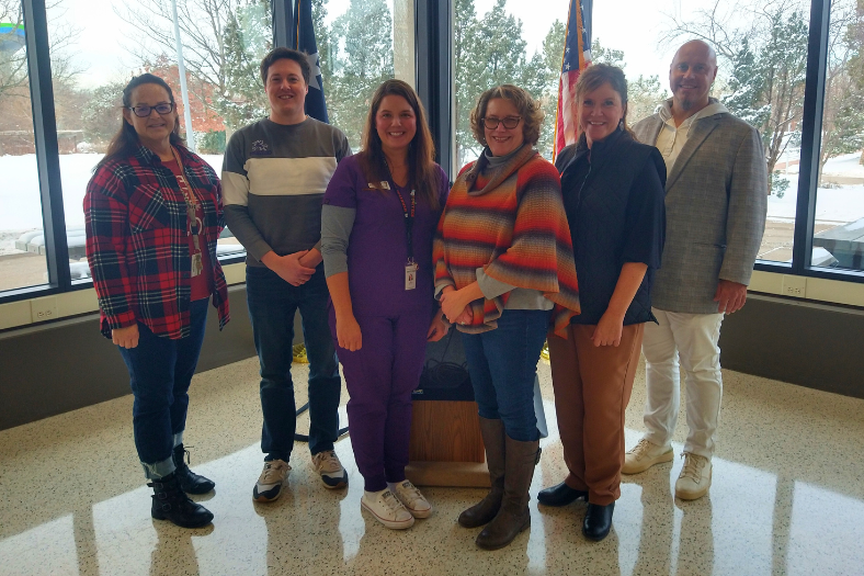 Leadership from Hennepin Technical College and Educators from Brooklyn Center High School gathered at a ceremony to celebrate student nurses and nursing assistants