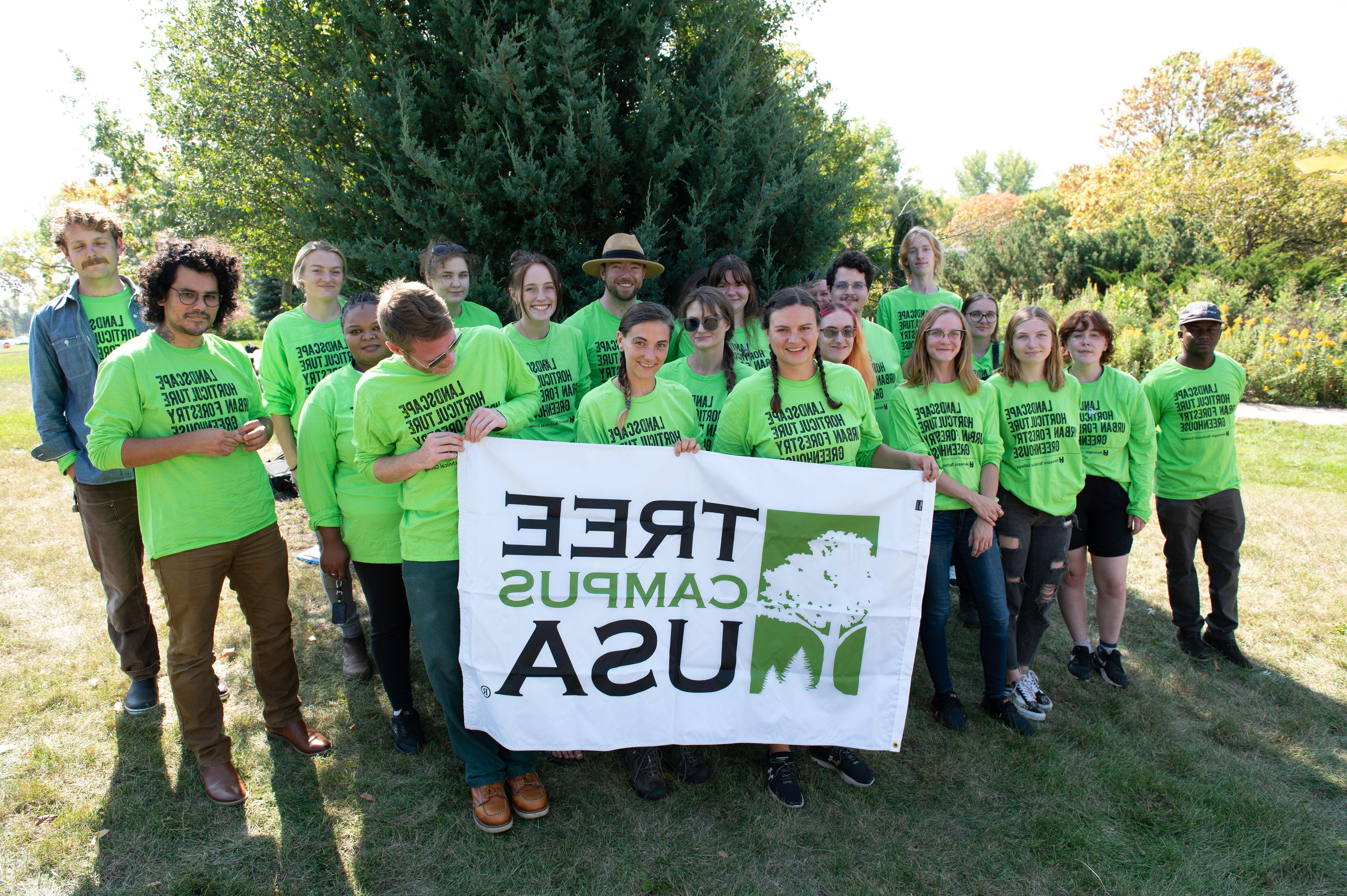 Students in landscaping program