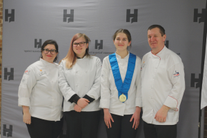 chef and students at award ceremony